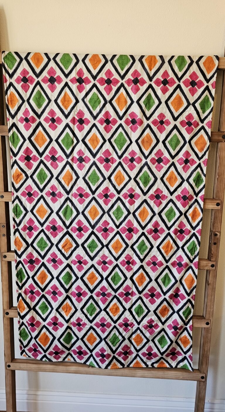 Pink Kantha Throw - Ohana Earth