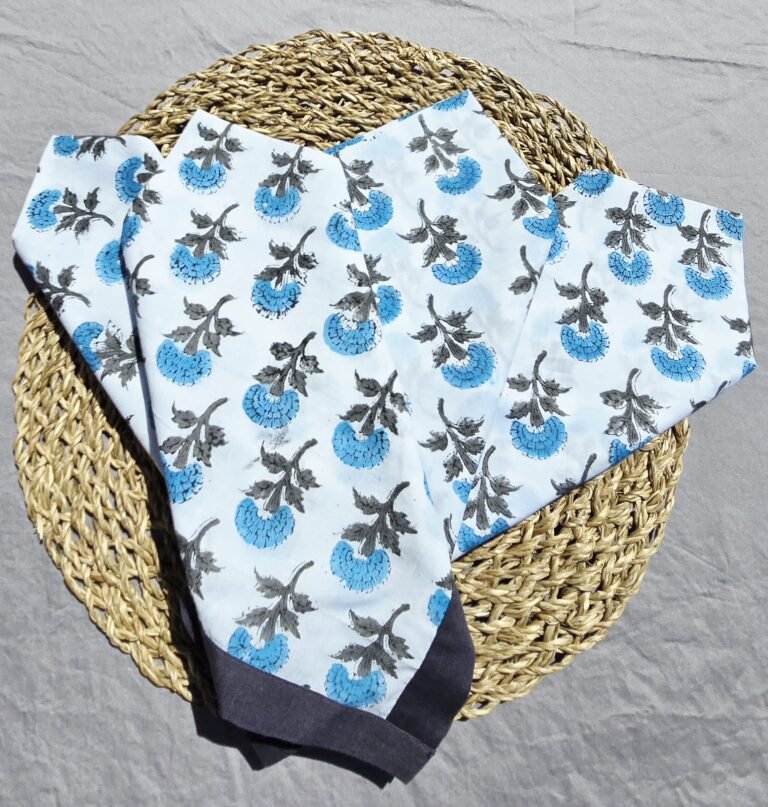 Pure Cotton Hand block Printed Napkin - Ohana Earth