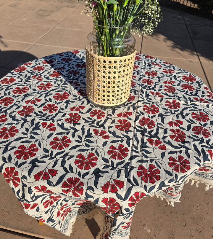 Wild Flower Kora Cotton Table Cloth - Ohana Earth