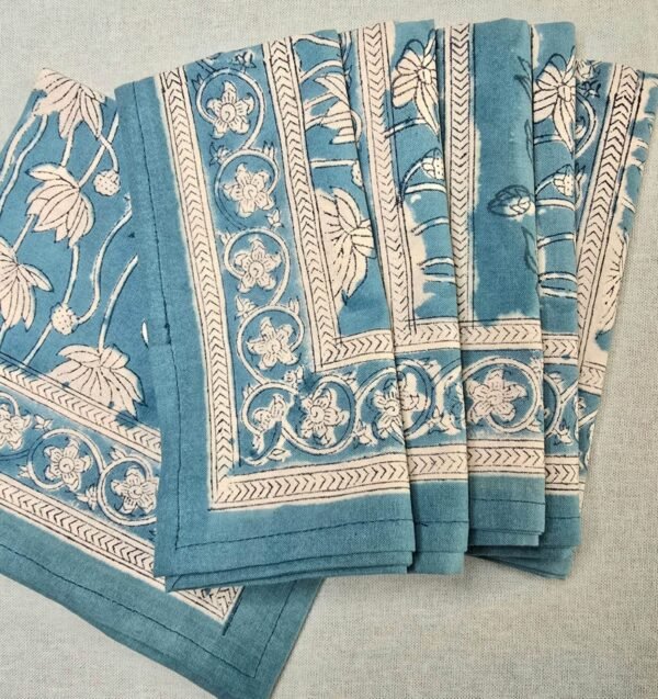 Blue Floral Placemat Set - Ohana Earth