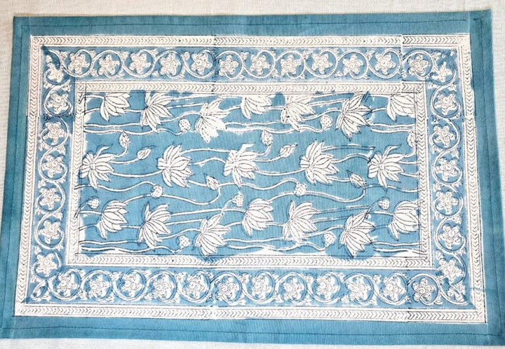 Blue Floral Placemat Set - Ohana Earth
