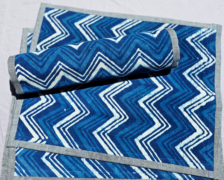 Handcrafted Cotton Indigo Placemat - Ohana Earth