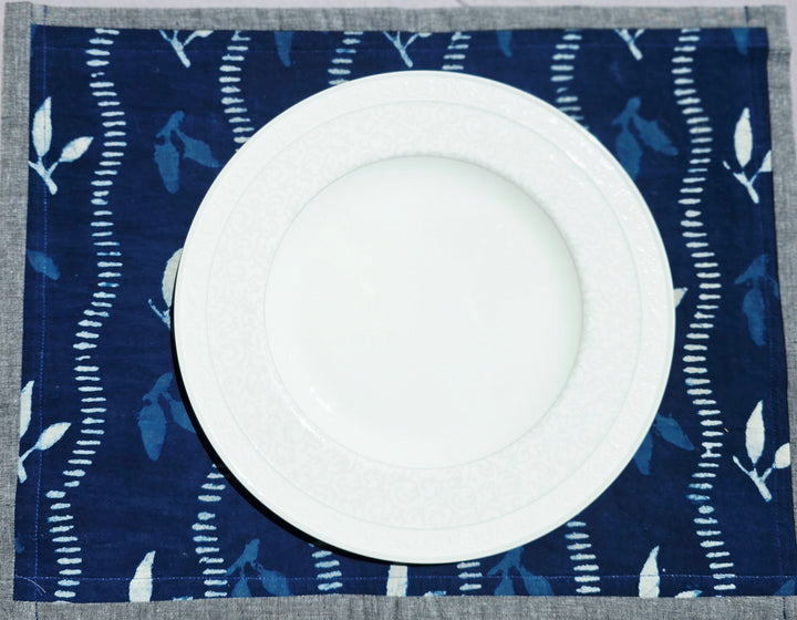 Handcrafted Cotton Indigo Placemat - Ohana Earth