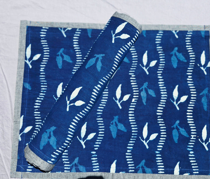Handcrafted Cotton Indigo Placemat - Ohana Earth