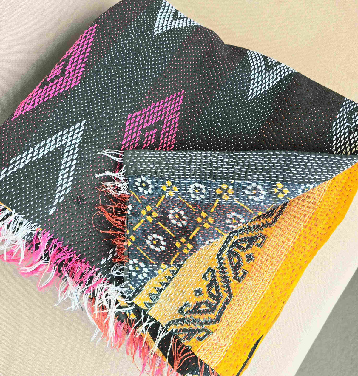 The Diamond Kantha Throw - Ohana Earth