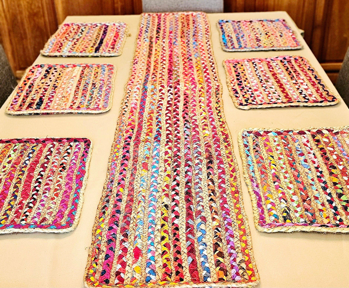Jute Woven Handmade Table Runner - Ohana Earth