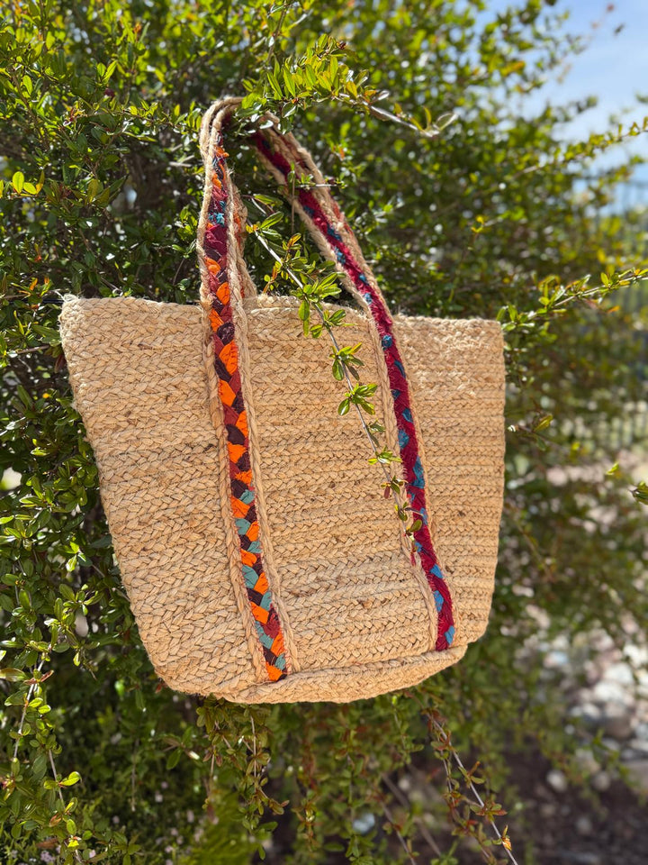 Ohana Woven, Open Jute Tote Bag - Ohana Earth