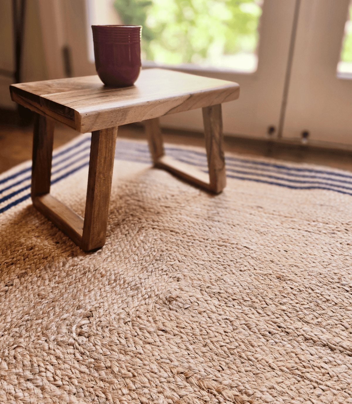 Black Border Jute Rug - Ohana Earth