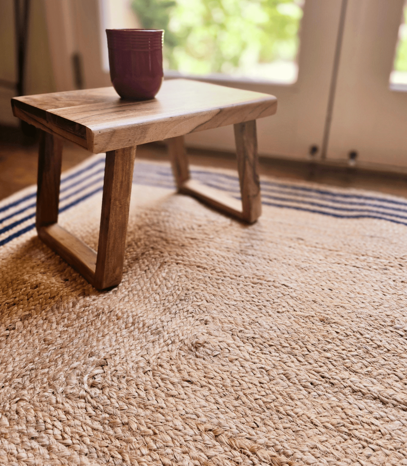Black Border Jute Rug - Ohana Earth