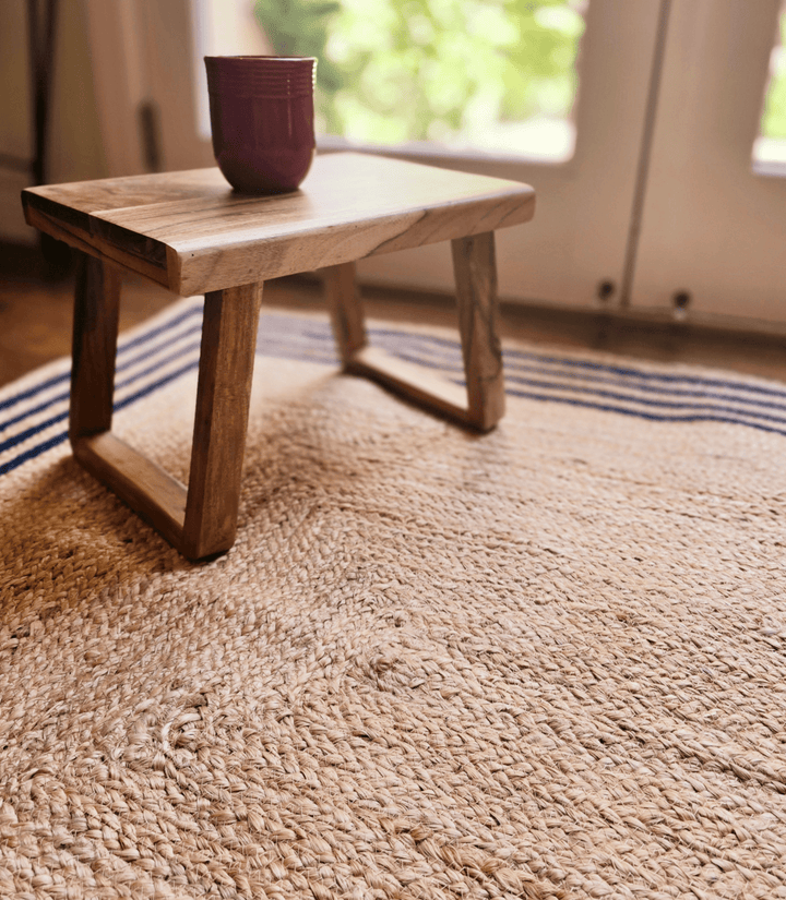Black Border Jute Rug - Ohana Earth
