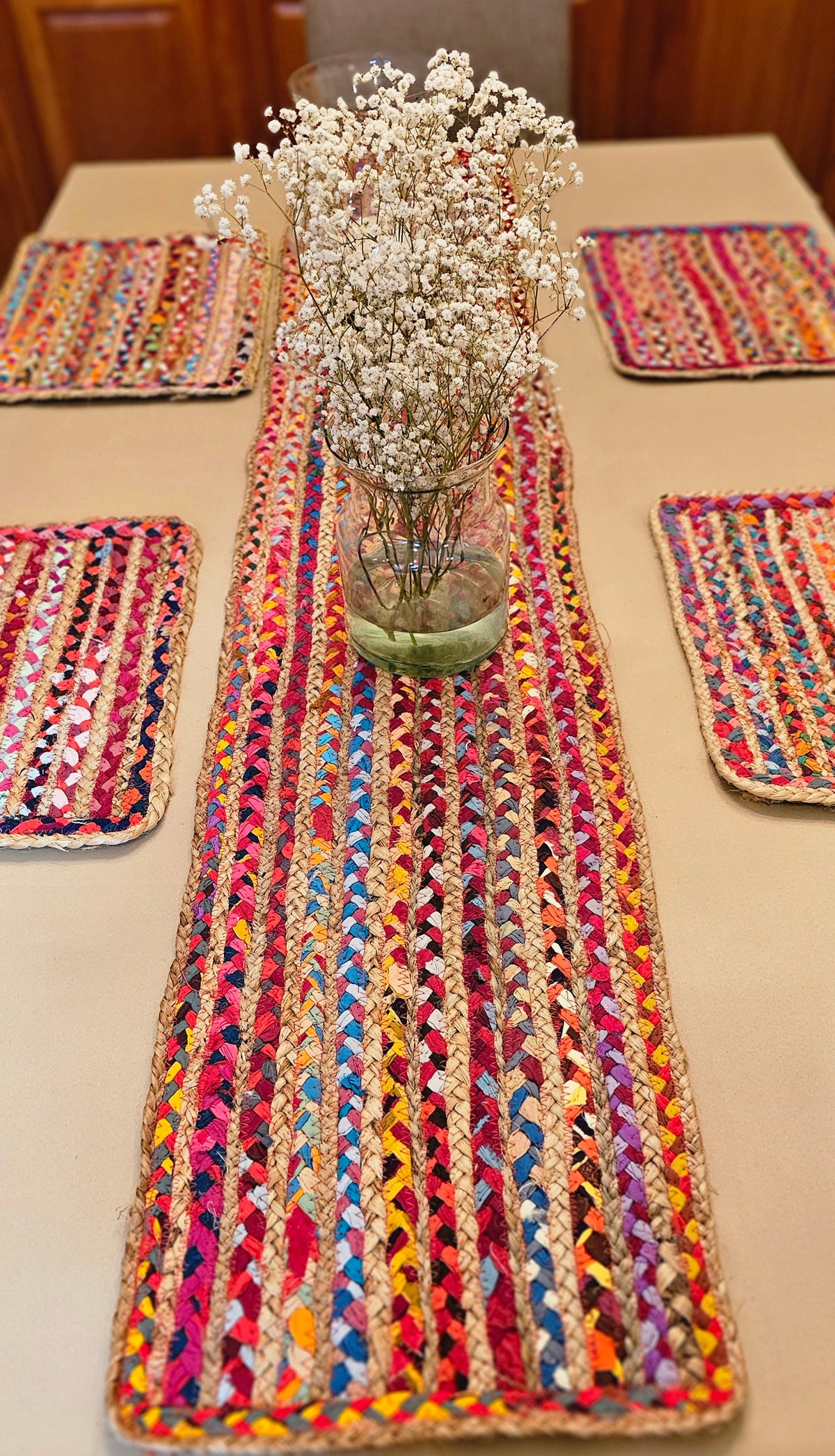 Handmade Jute Woven Placemat Set - Ohana Earth