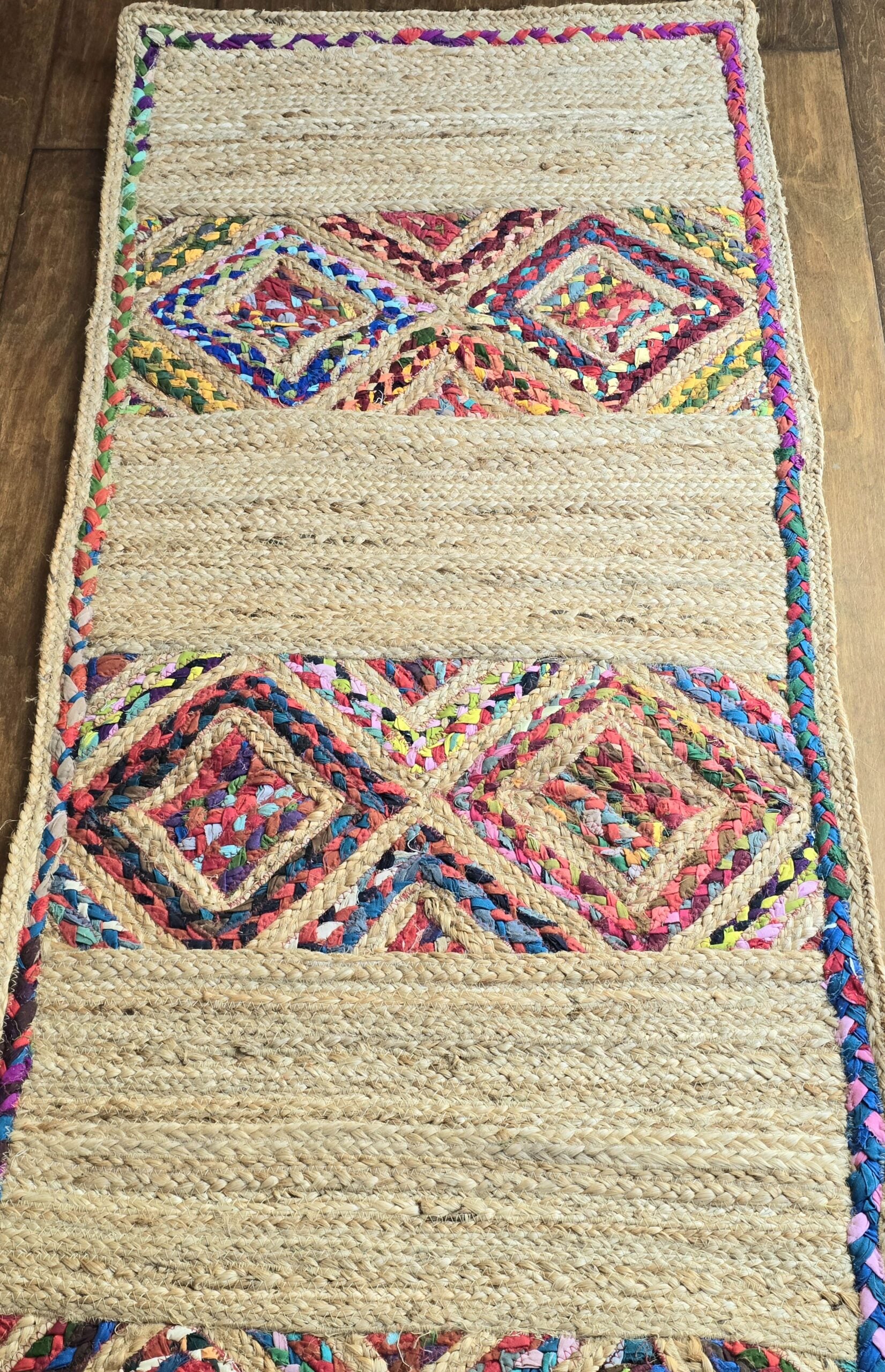 Multicolor Jute Floor Runner - Ohana Earth