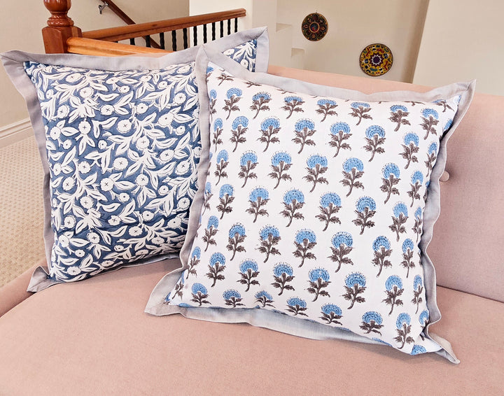 Pure Cotton Hand block Printed Cushion Cover - Ohana Earth
