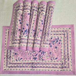 Purple Floral Placemat Set - Ohana Earth