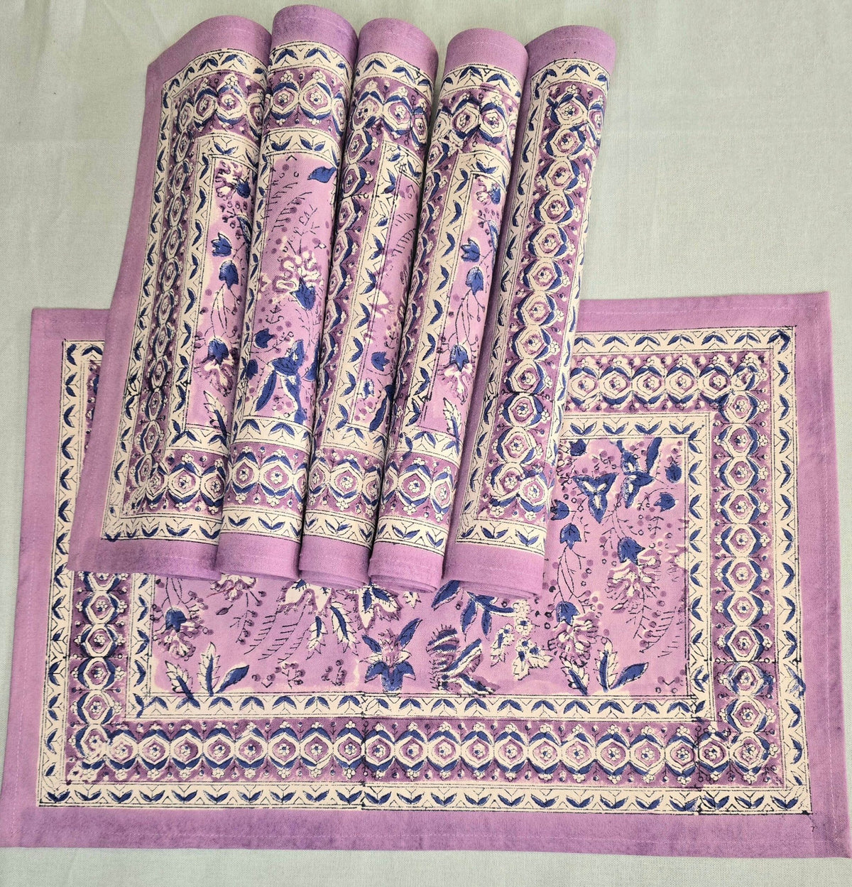 Purple Floral Placemat Set - Ohana Earth