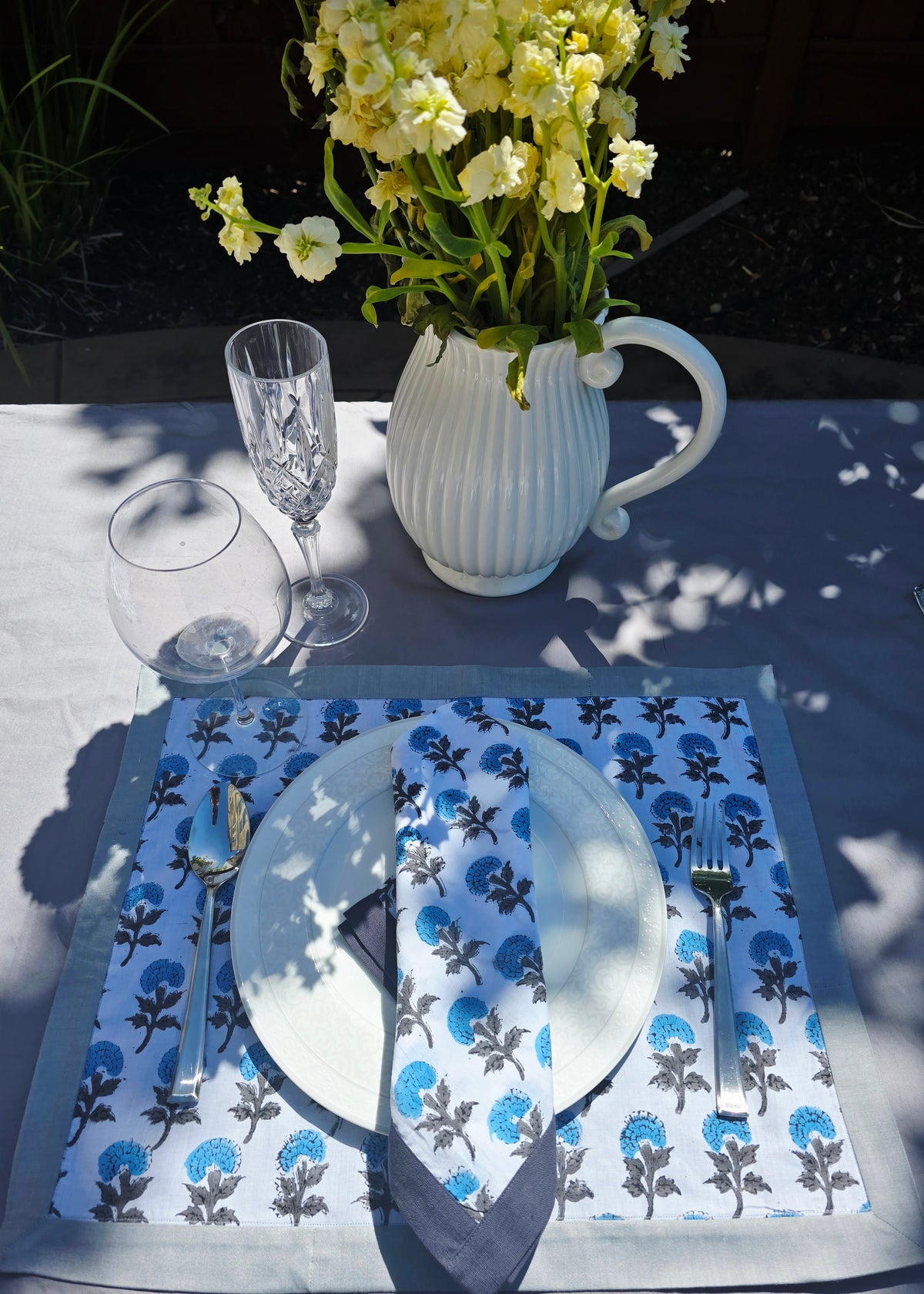 Pure Cotton Hand block Printed Placemat - Ohana Earth
