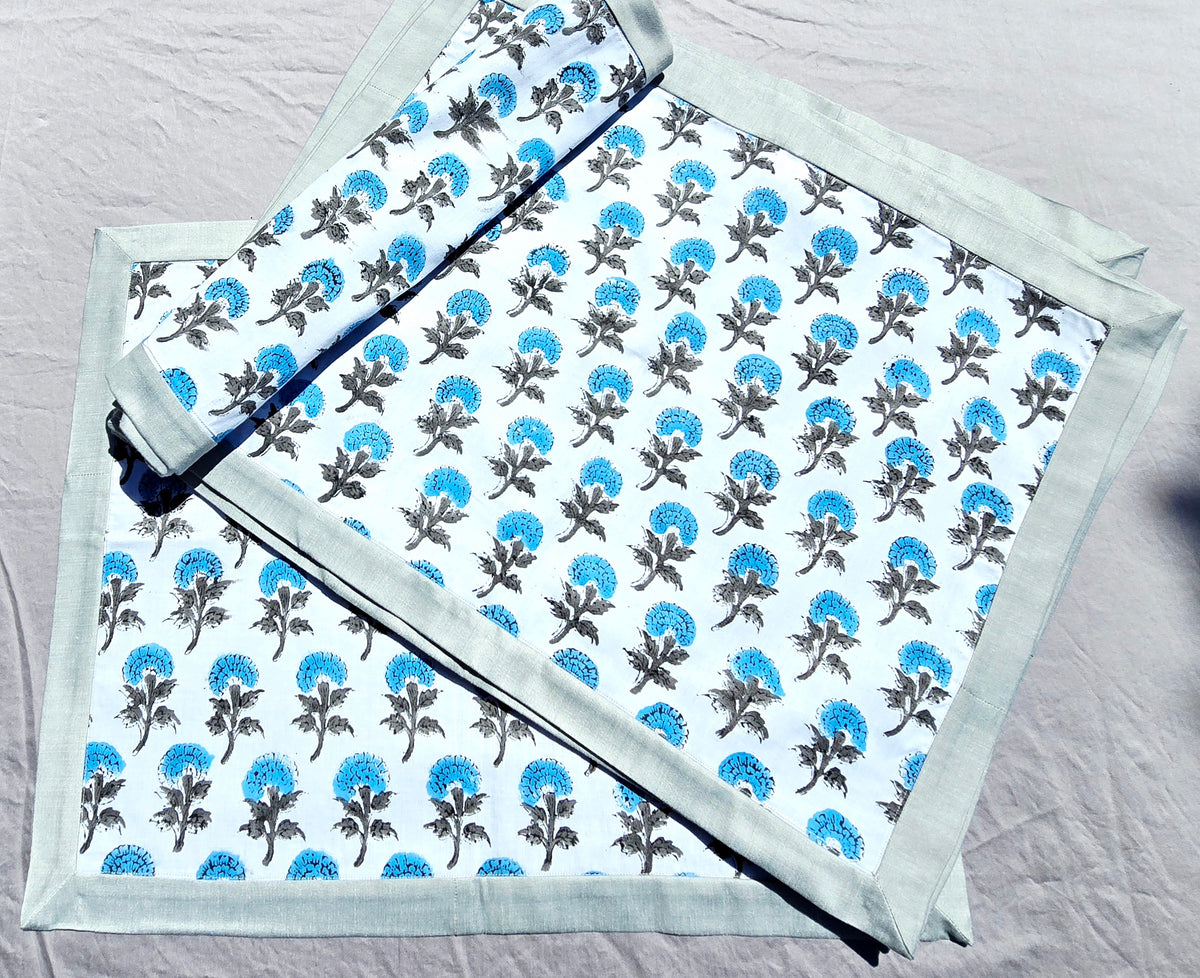 Pure Cotton Hand block Printed Placemat - Ohana Earth