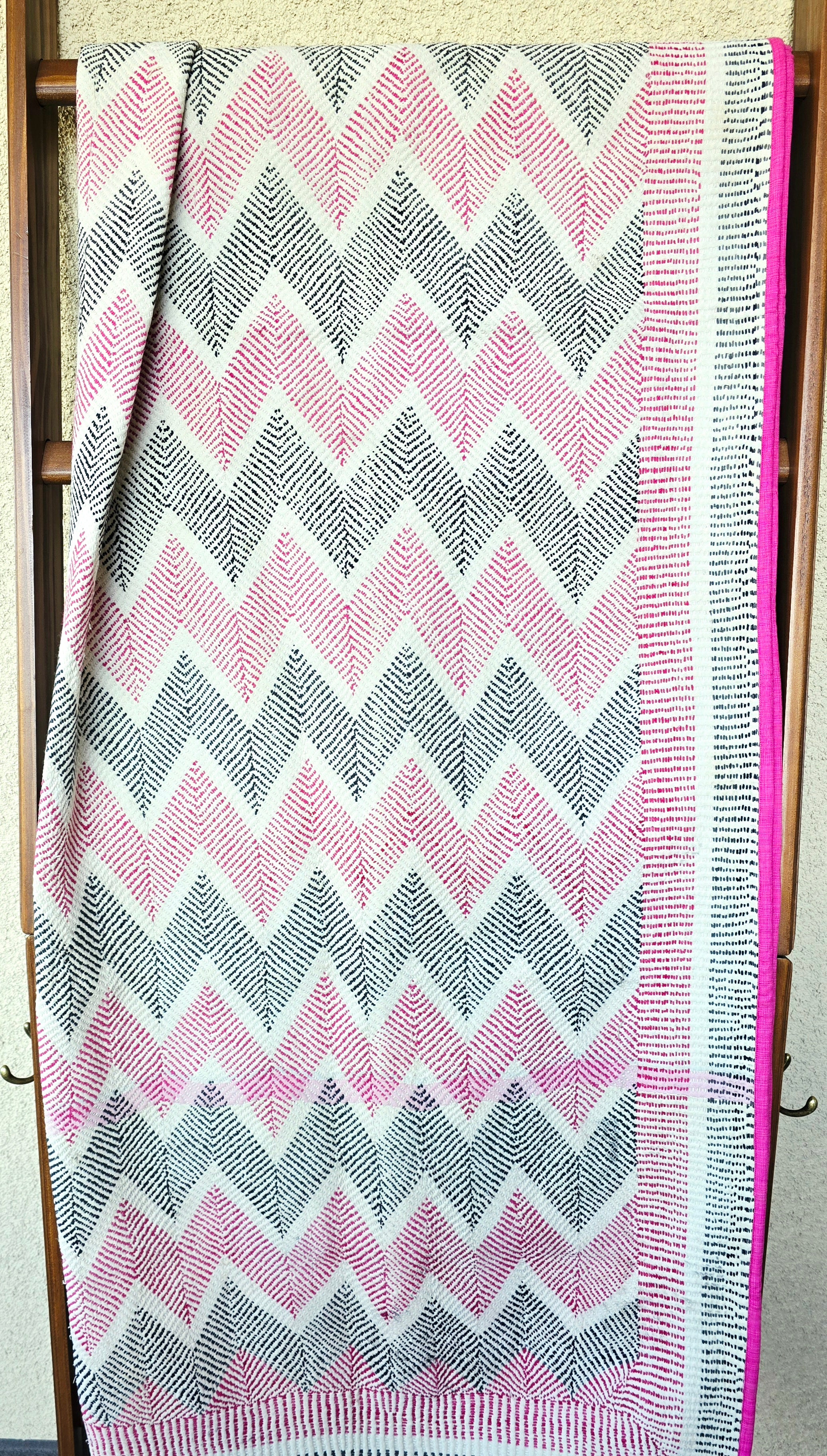 Vintage Lohori Kantha Quilt Throw – Hand Embroidered Reversible Kantha Quilt - Ohana Earth