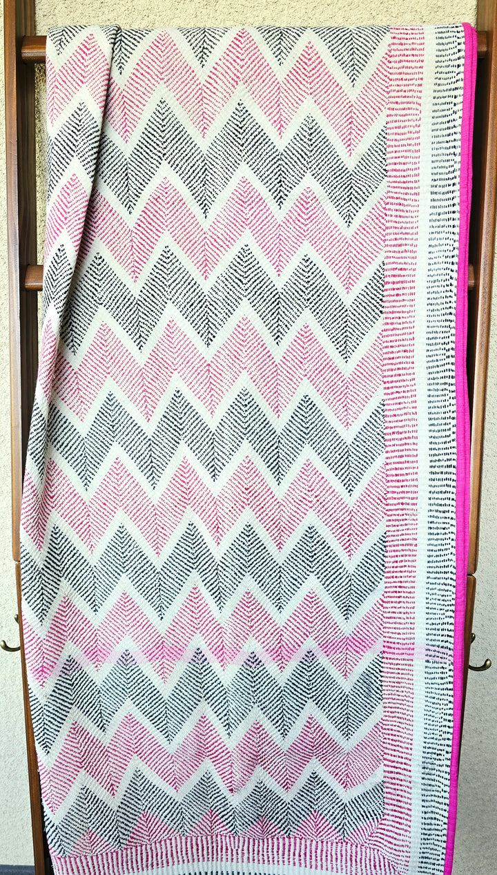 Vintage Lohori Kantha Quilt Throw – Hand Embroidered Reversible Kantha Quilt - Ohana Earth