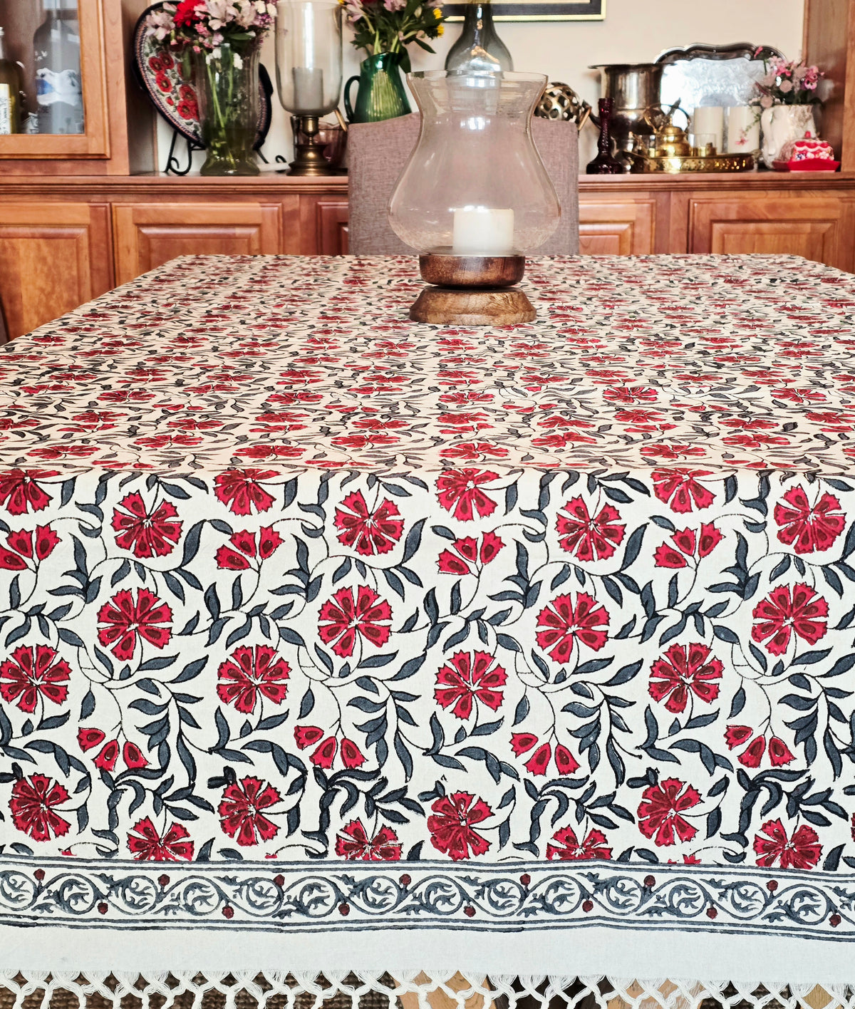 Wild Flower Kora Cotton Table Cloth - Ohana Earth