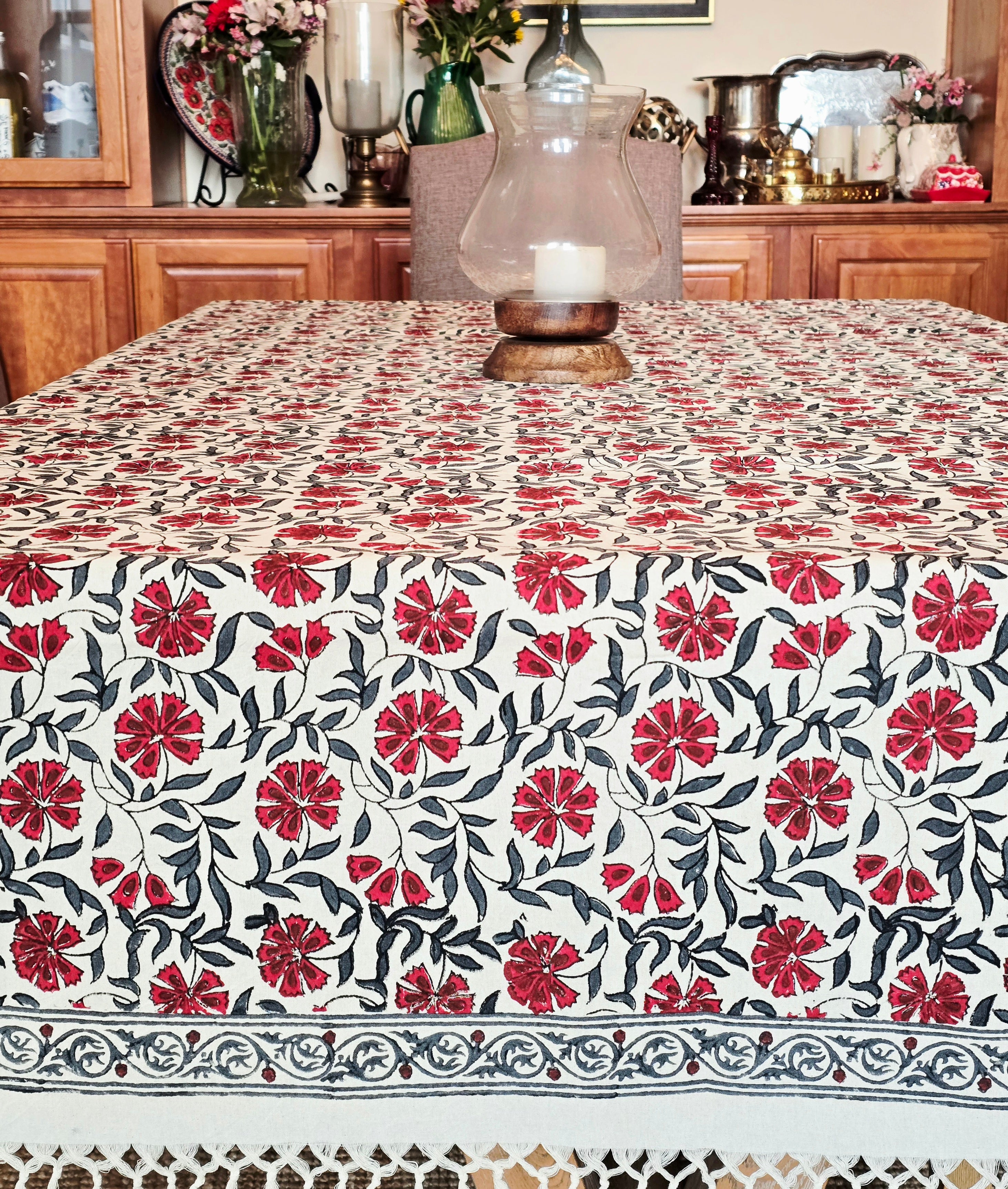 Wild Flower Kora Cotton Table Cloth - Ohana Earth