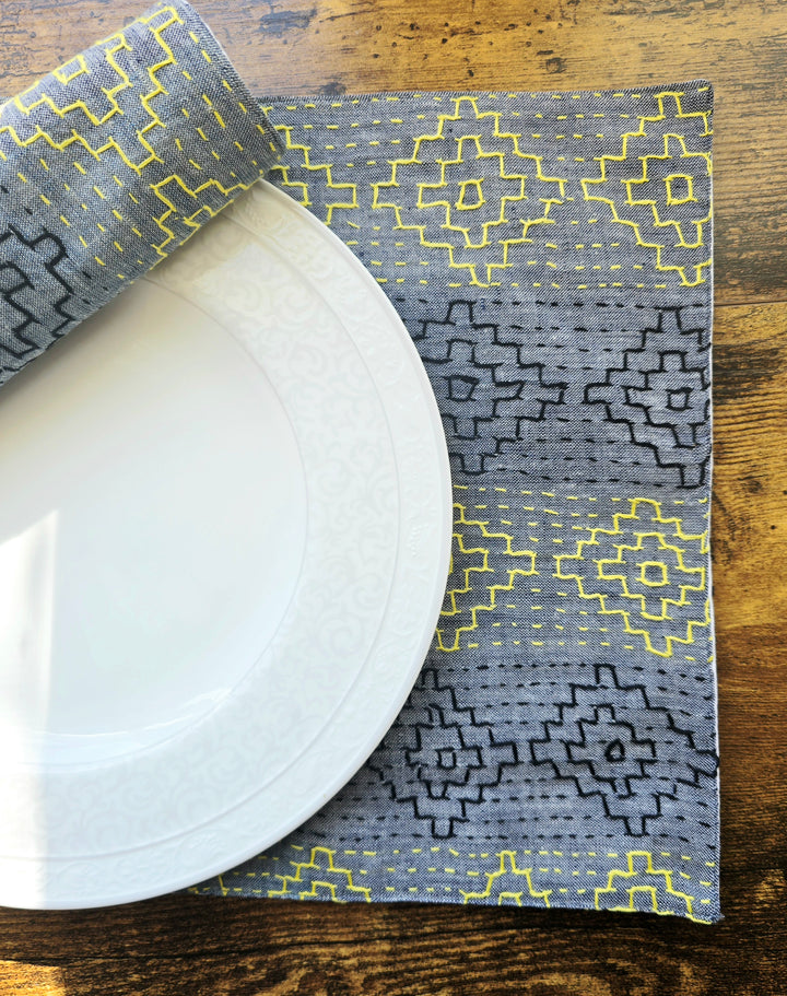 Spirit Kantha Placemats Set - Ohana Earth
