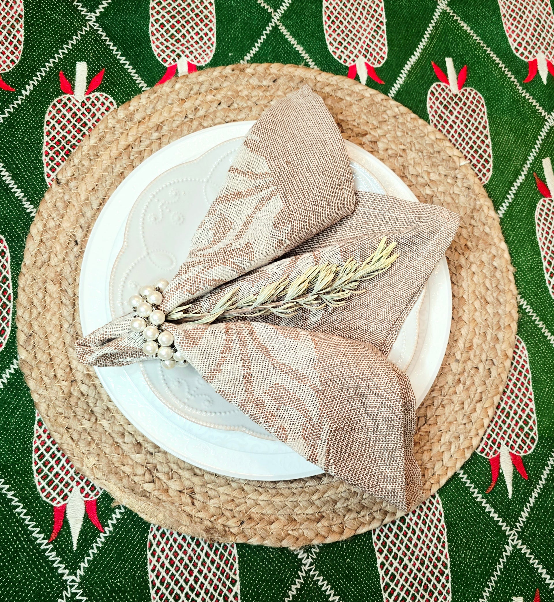 Round Jute Placemats – Handcrafted Natural Woven Table Mats - Ohana Earth