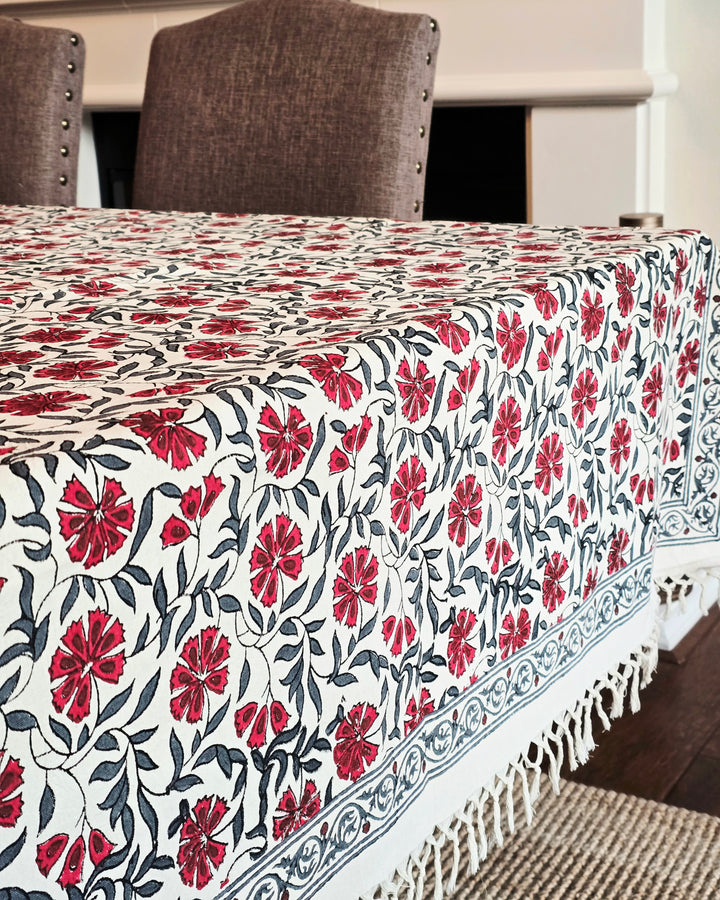 Wild Flower Kora Cotton Table Cloth - Ohana Earth