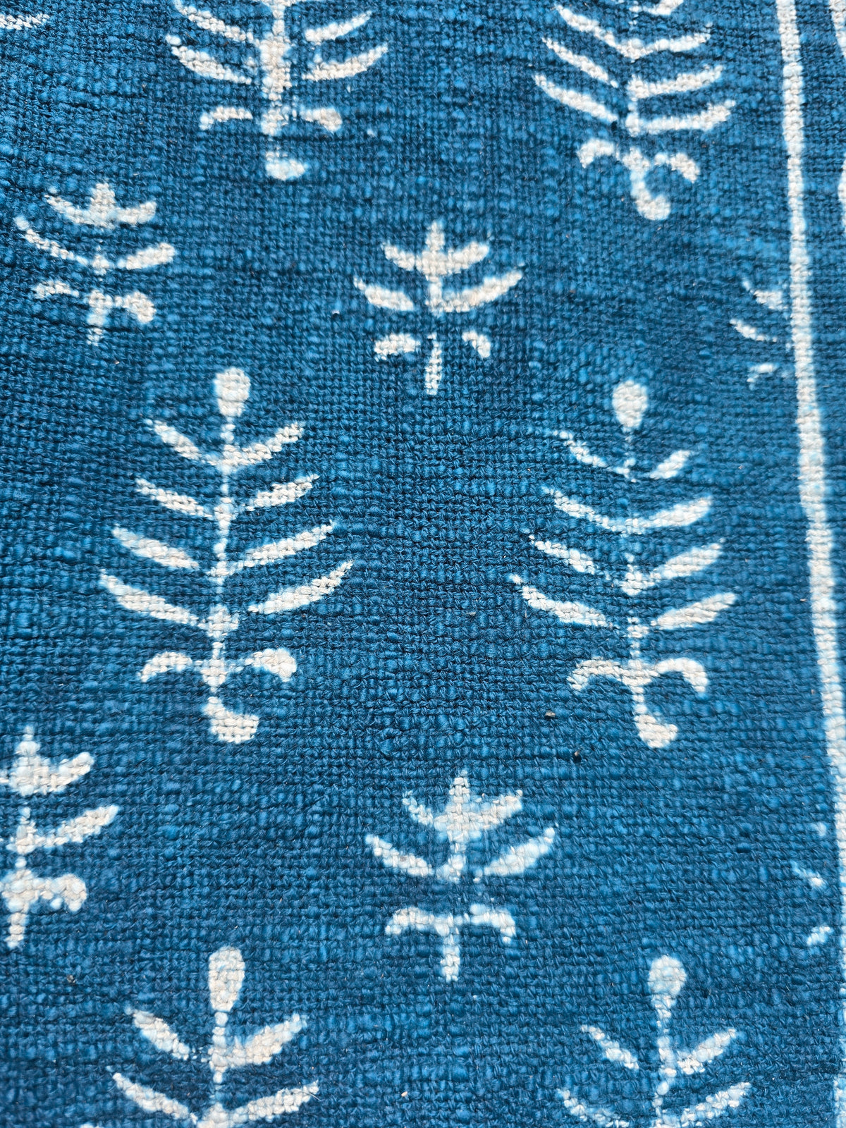 Indigo Slub Cotton Throw Blanket – Handmade Cotton Throw - Ohana Earth