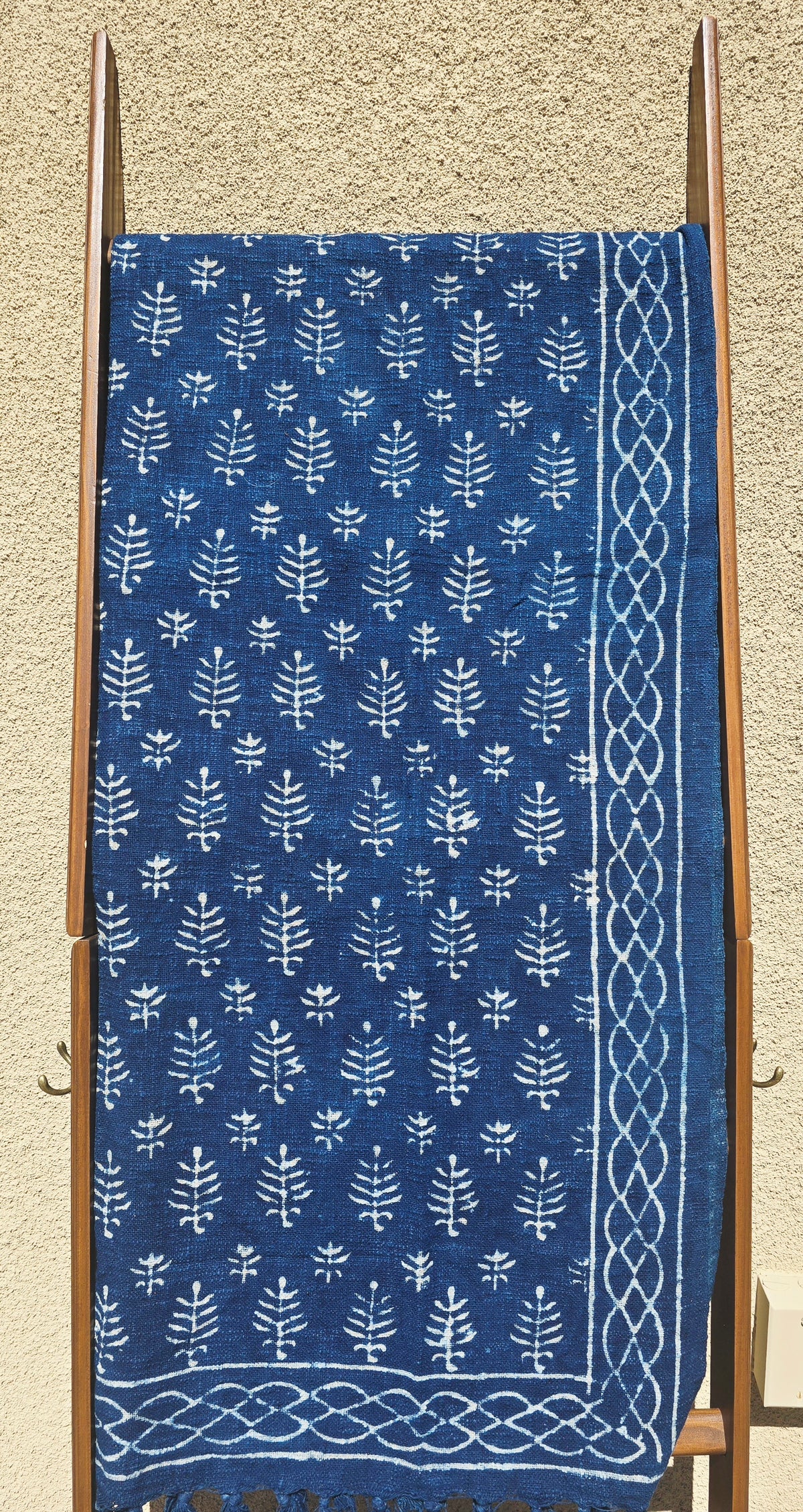 Indigo Slub Cotton Throw Blanket – Handmade Cotton Throw - Ohana Earth