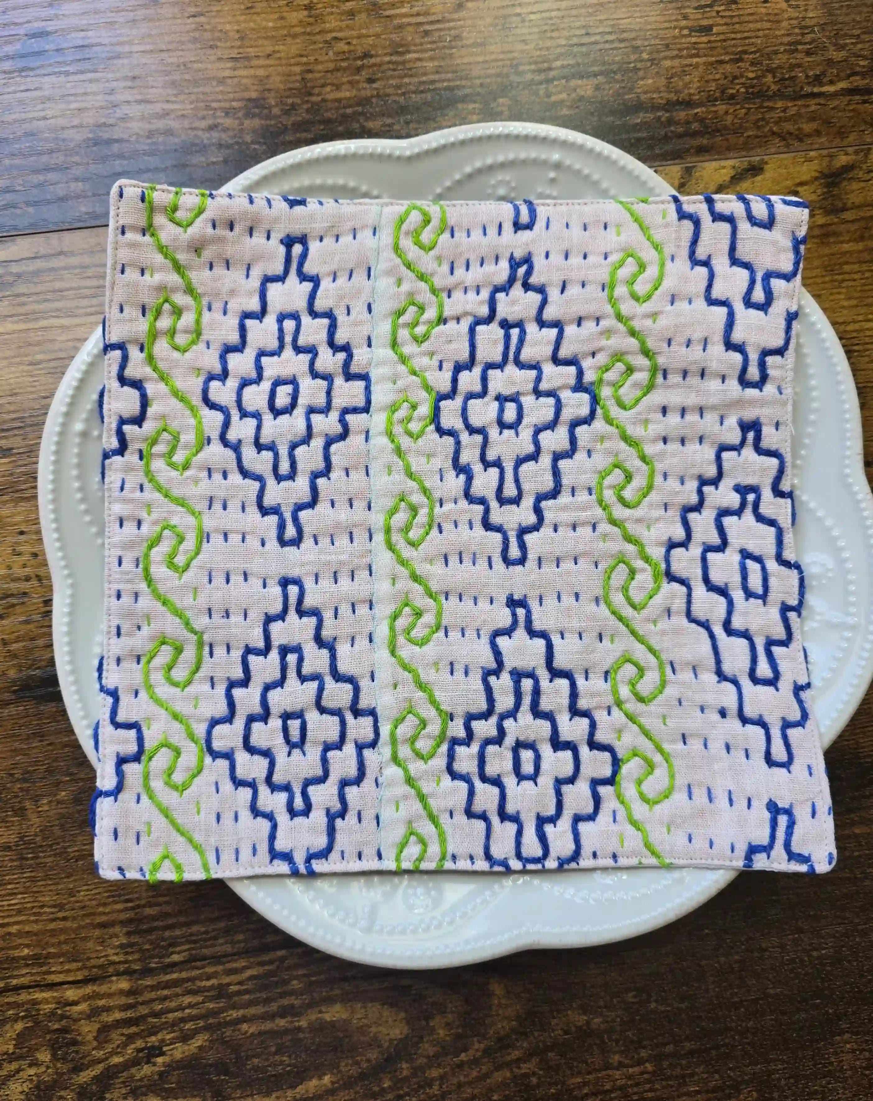 Hand-Embroidered Kantha Cocktail Napkins - Ohana Earth