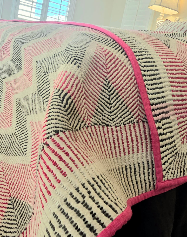 Vintage Lohori Kantha Quilt Throw – Hand Embroidered Reversible Kantha Quilt - Ohana Earth