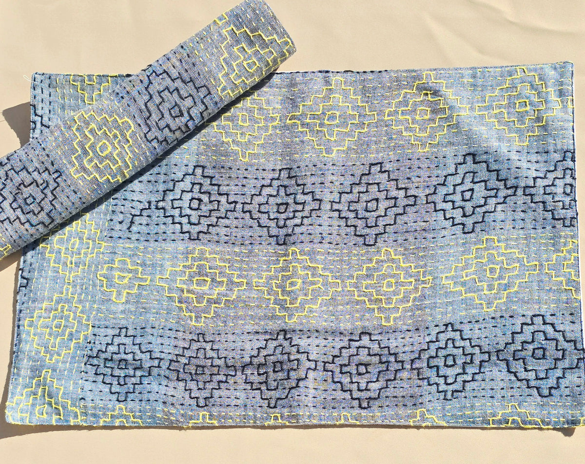 Spirit Kantha Placemats Set - Ohana Earth