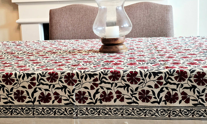 Wild Flower Kora Cotton Table Cloth - Ohana Earth