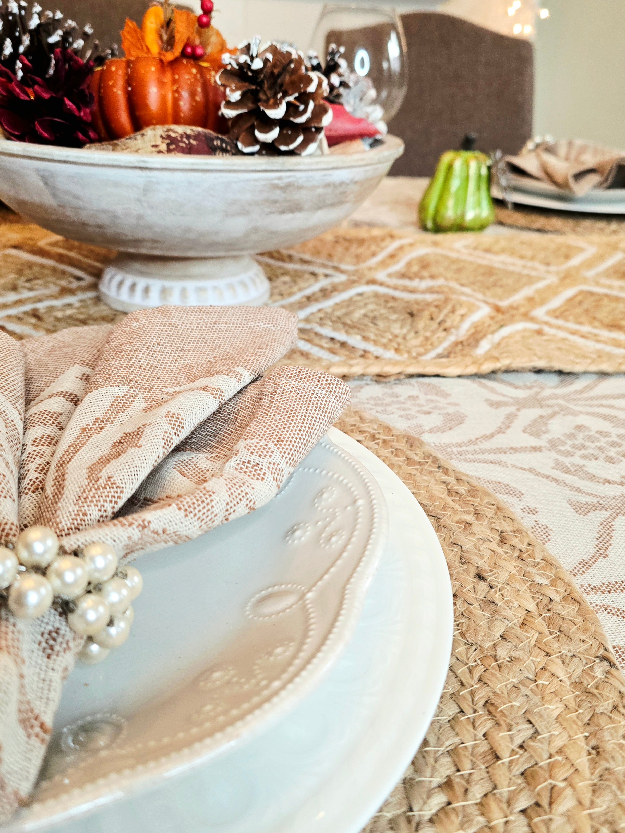 Round Jute Placemats – Handcrafted Natural Woven Table Mats - Ohana Earth