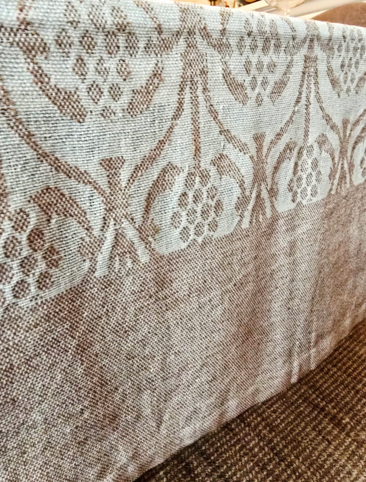 Fern - garden Pure Cotton Handwoven Jacquard Table cover - Ohana Earth