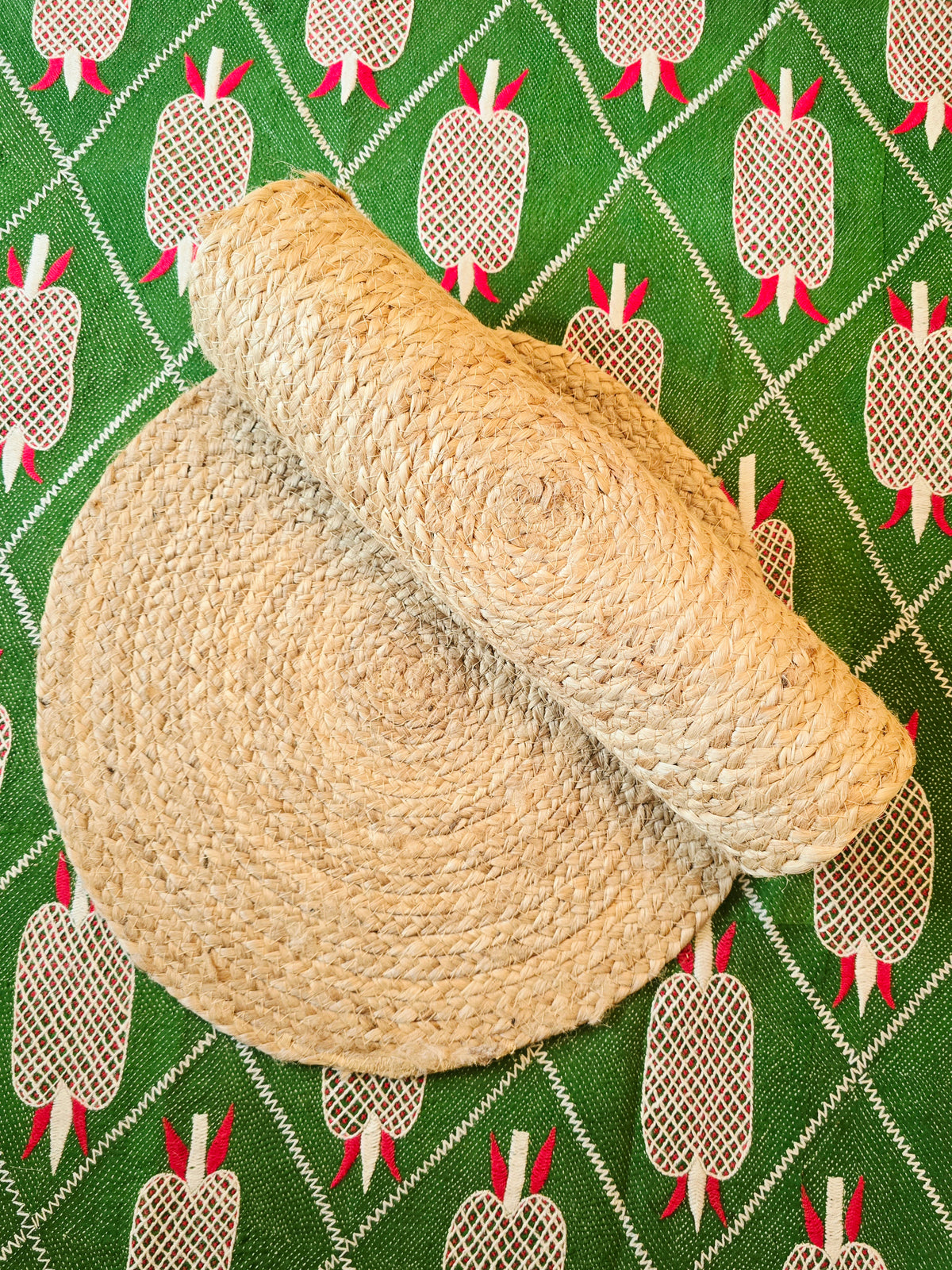 Round Jute Placemats – Handcrafted Natural Woven Table Mats - Ohana Earth