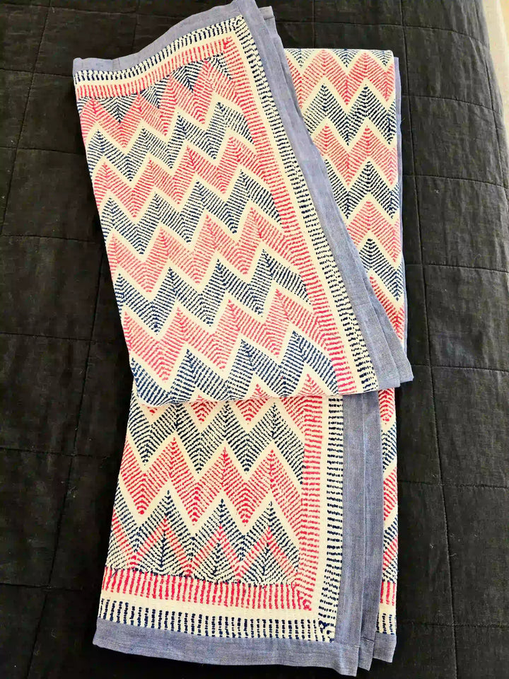 Vintage Hand Embroidered Lohori Reversible Kantha Throw - Ohana Earth