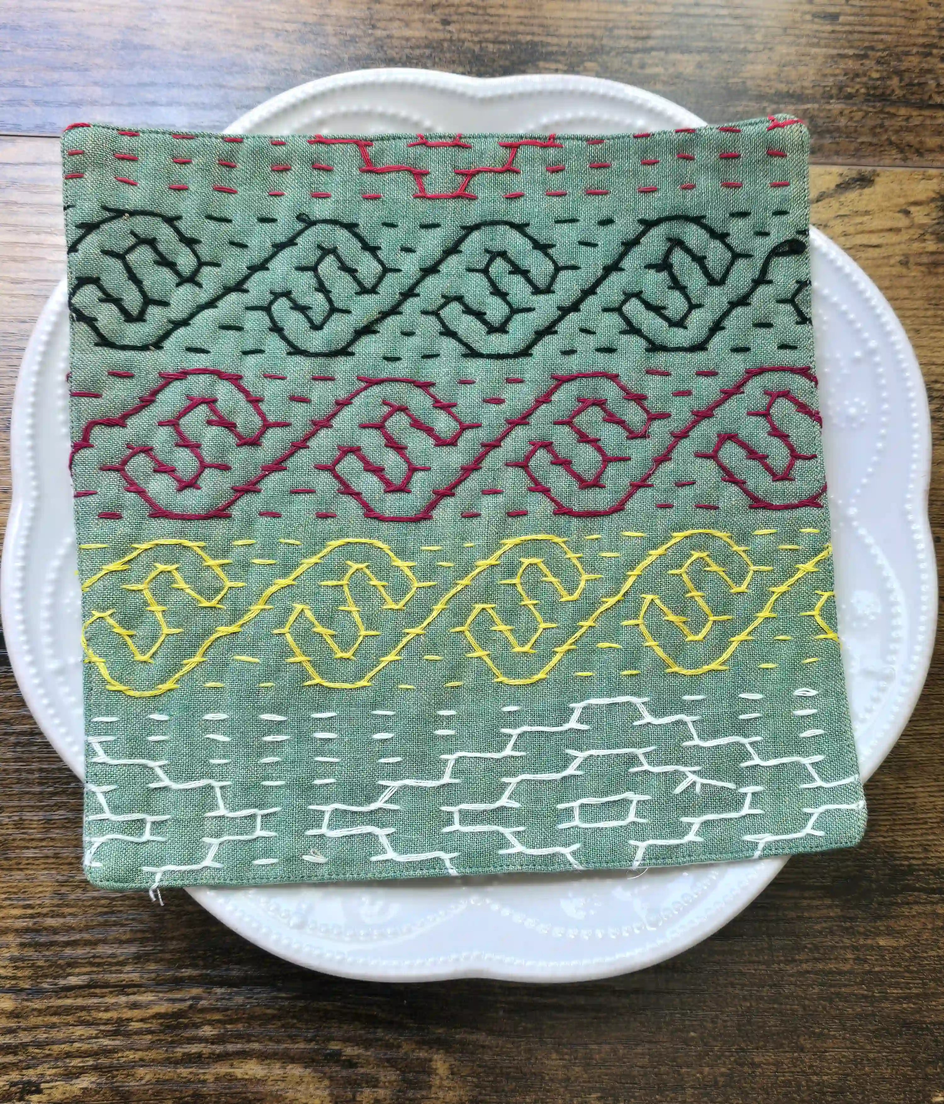Hand-Embroidered Kantha Cocktail Napkins - Ohana Earth