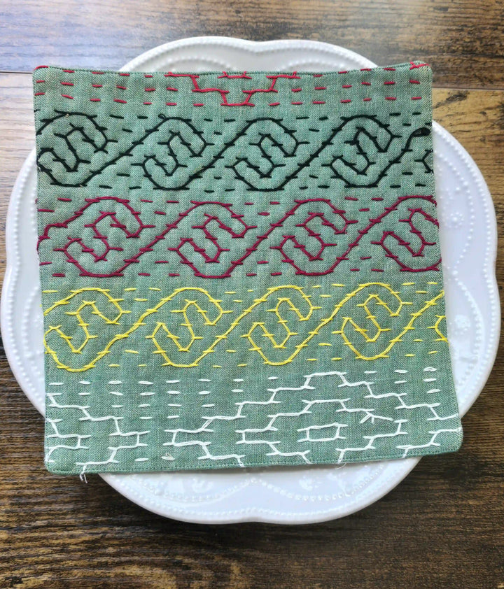 Hand-Embroidered Kantha Cocktail Napkins - Ohana Earth