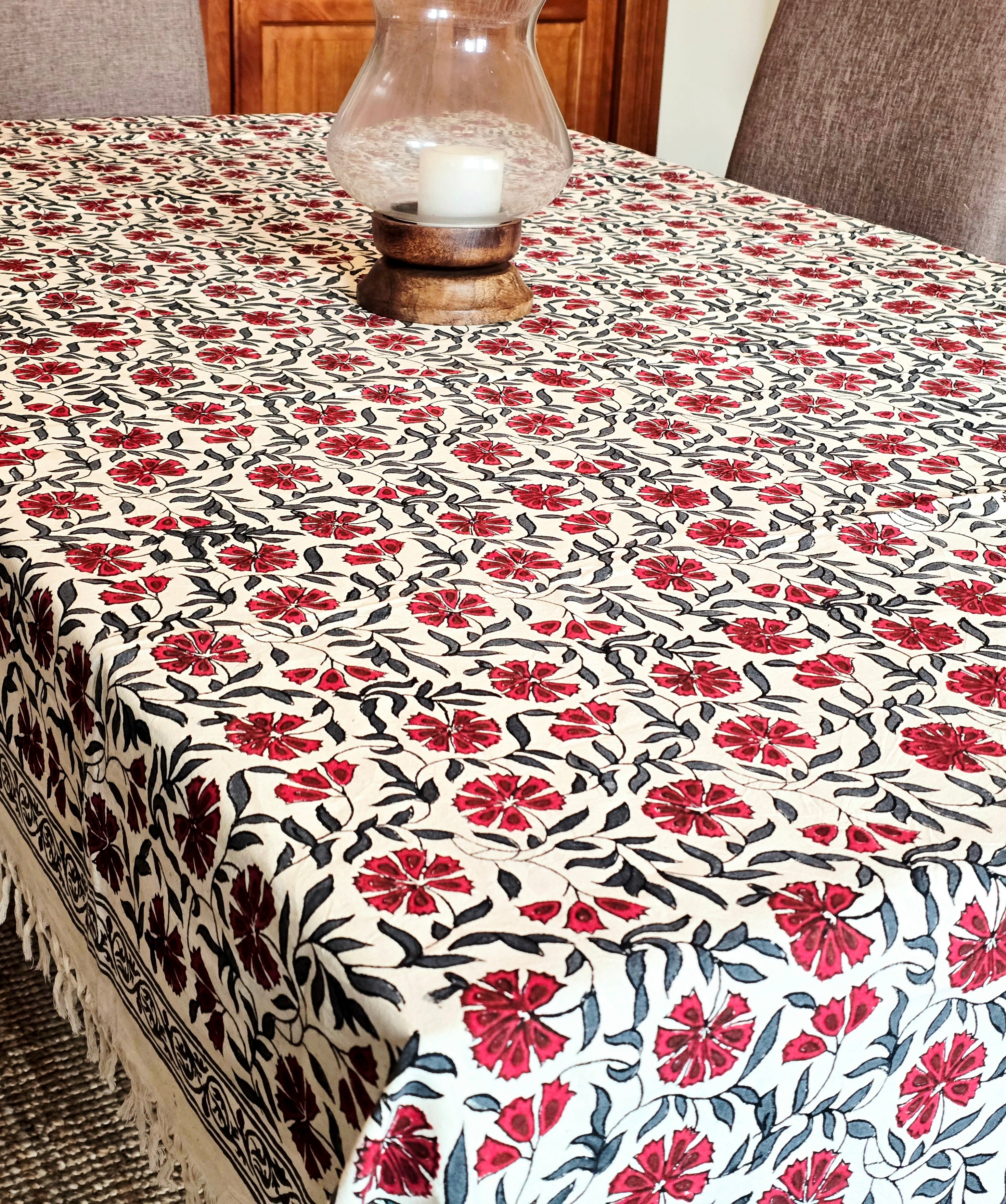 Wild Flower Kora Cotton Table Cloth - Ohana Earth