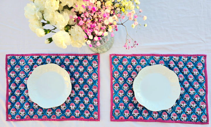 New Home Set Wildrose Placemats and Napkins - Ohana Earth