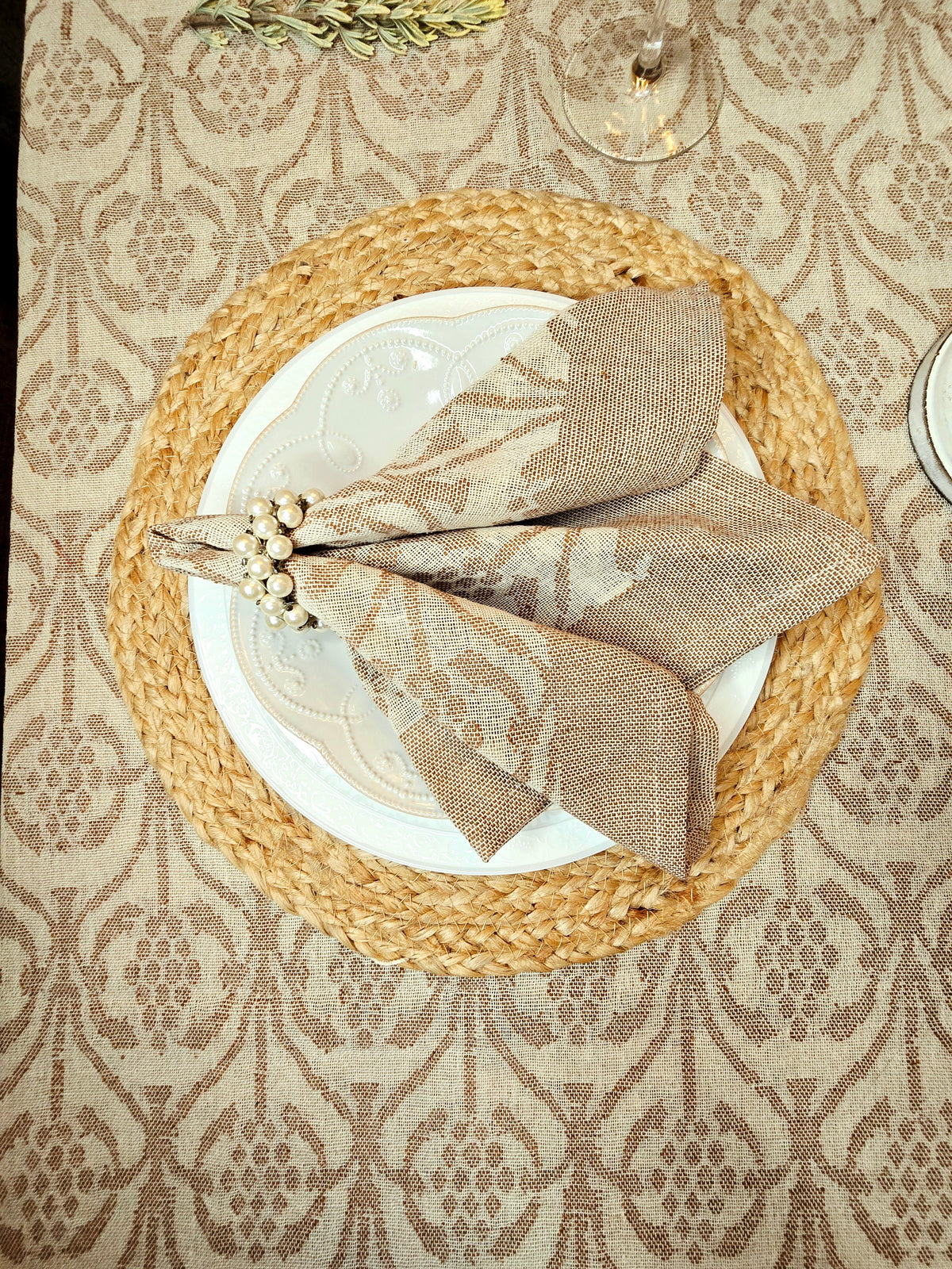 Round Jute Placemats – Handcrafted Natural Woven Table Mats - Ohana Earth