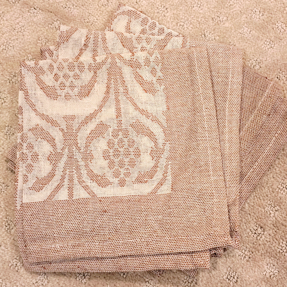 Pure Cotton Handwoven Jacquard Napkins Set - Ohana Earth