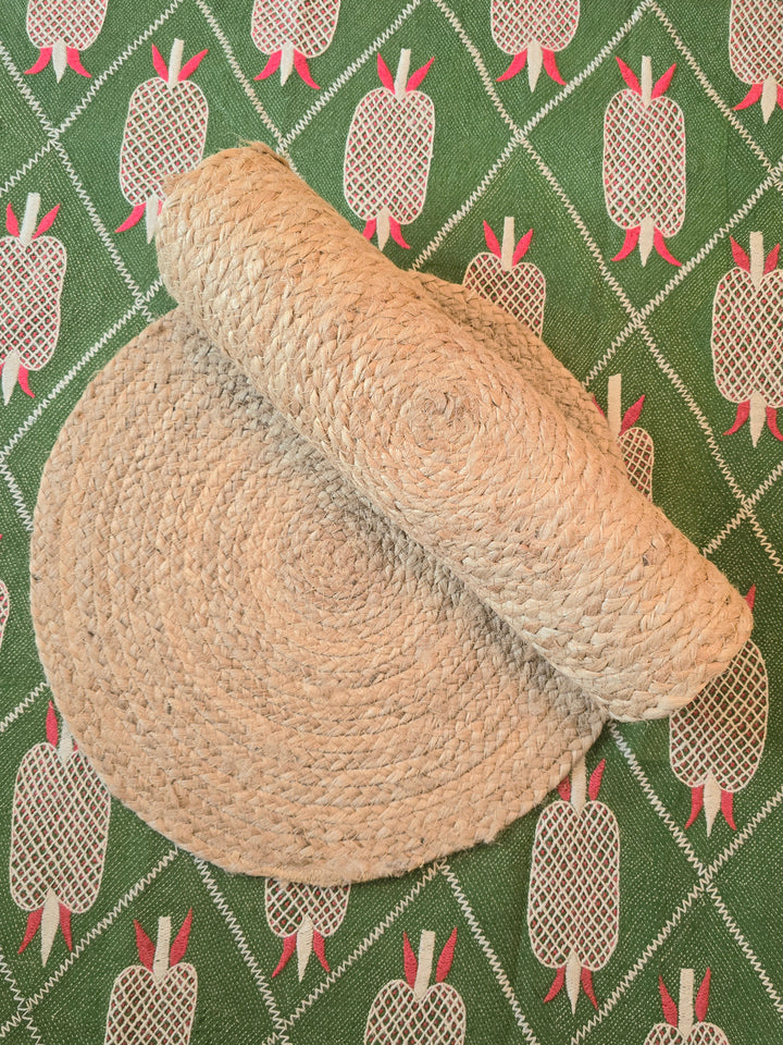 Round Jute Placemats – Handcrafted Natural Woven Table Mats - Ohana Earth